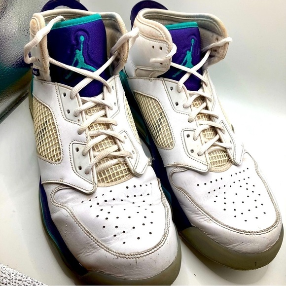 RARE Air Jordan Mars 270 Grape white purple teal leather upper mens size 13 - Picture 2 of 15